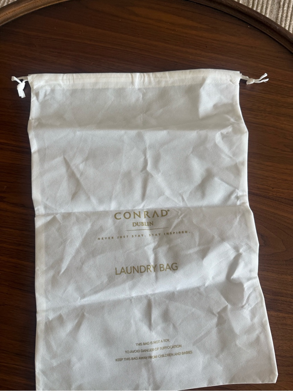 Conrad Dublin Ireland Luxury Hotel Laundry Bag Travel Collectible